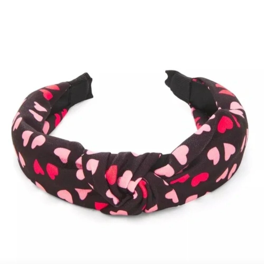 Valentines Headband with Pink and Red Hearts